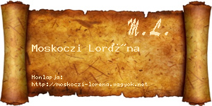 Moskoczi Loréna névjegykártya